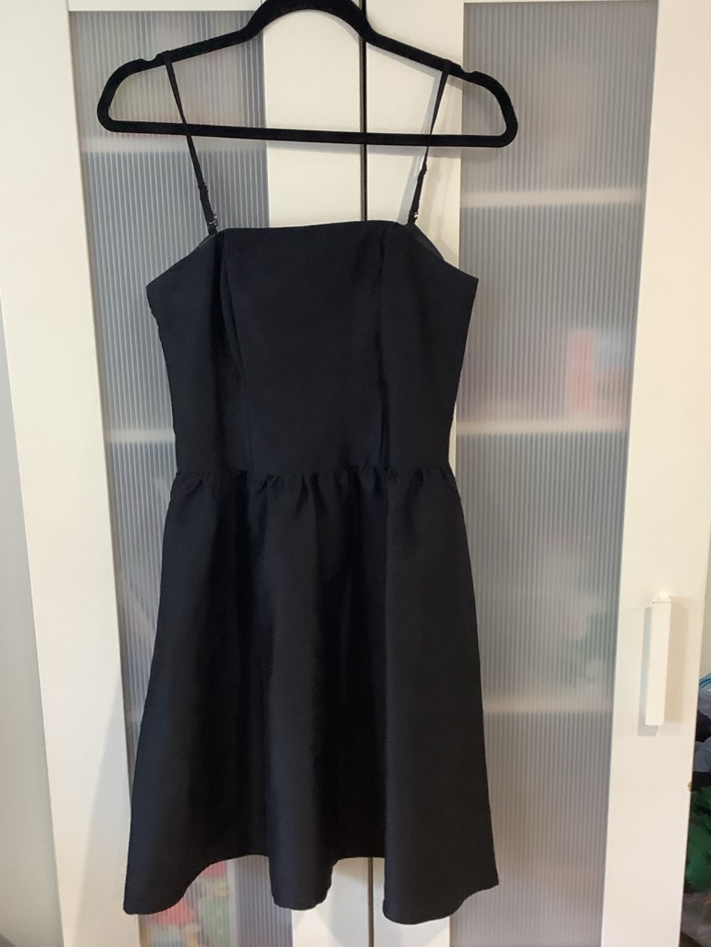 H&M Black Mini Strapless/Spaghetti-Strap Dress